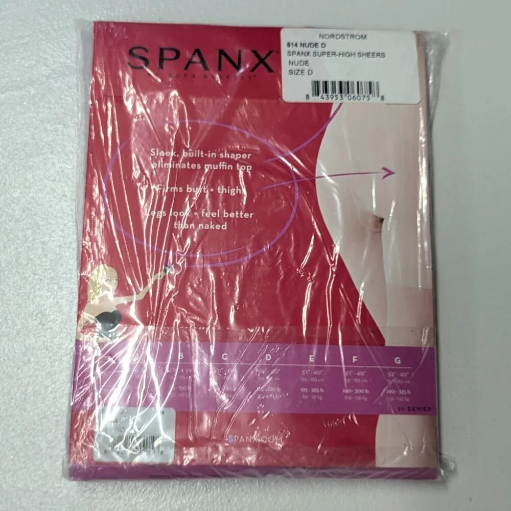 NWT Spanx Sheers Nude Size D Hose